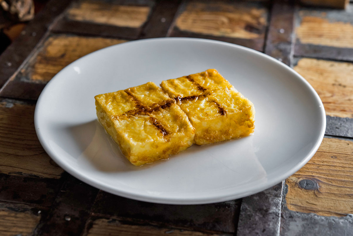 Leche frita en Restaurante El Buey Madrid Leche frita en Restaurante El Buey Madrid